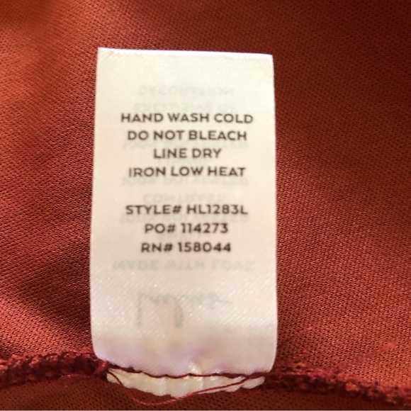 Lulus. Such Sophistication Rust Red Floral Print Pleated Maxi Dress. Medium - Picture 14 of 15